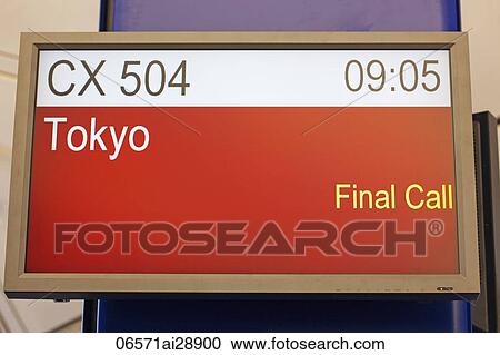 Airport departure sign for Tokyo, Hong Kong Airport View Large Photo Image Stock Image - Airport departure sign for Tokyo, Hong Kong Airport. Fotosearch