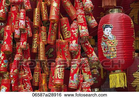 Chinese New Year Decorations Stock Photograph 06587ai28916