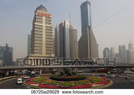 City skyline, Shanghai, China View Large Photo Image Stock Photo - City skyline, Shanghai, China. Fotosearch
