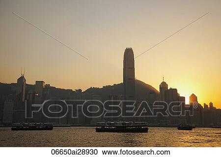 Hong Kong City Skyline and Victoria Peak at sunrise. View Large Photo Image Stock Image - Hong Kong City Skyline and Victoria Peak at sunrise.. Fotosearch