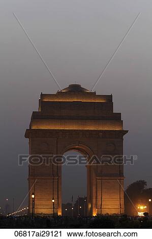 India Gate at night. New Delhi, India View Large Photo Image Stock Image - India Gate at night. New Delhi, India. Fotosearch