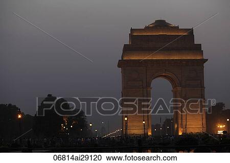 India Gate in the evening. New Delhi, India View Large Photo Image Stock Image - India Gate in the evening. New Delhi, India. Fotosearch