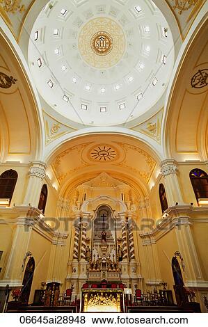 Interior of St. Joseph Seminary, Macau, China View Large Photo Image Stock Photo - Interior of St. Joseph Seminary, Macau, China. Fotosearch