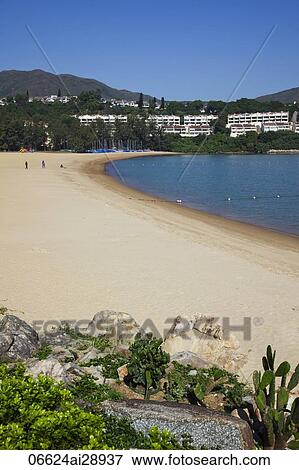Stock Photo - Lantau island, Discovery Bay, Tai Pak Beach, Hong Kong, China. Fotosearch