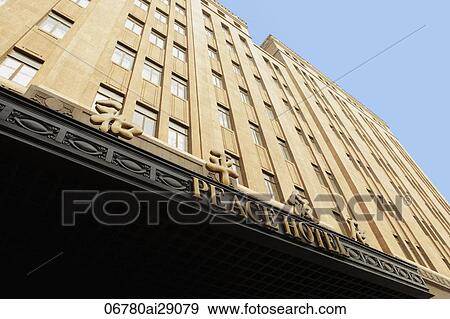 Low angle of the frontage of Peace Hotel, Shanghai, China View Large Photo Image Stock Photo - Low angle of the frontage of Peace Hotel, Shanghai, China. Fotosearch