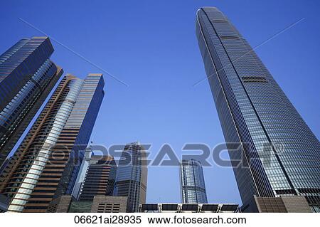 Stock Photography - Office Skyscrapers in Central, Hong Kong. Fotosearch