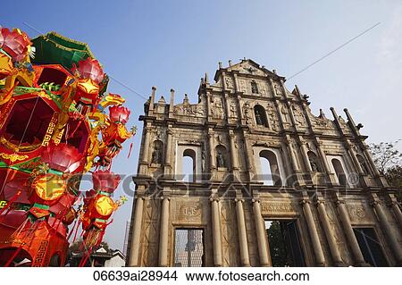 Picture - Ruins of St. Paul's Church, Macau, China. Fotosearch