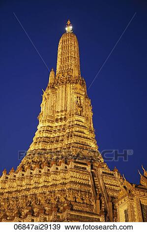 Thailand, Bangkok, Wat Arun, Temple of Dawn View Large Photo Image Stock Photo - Thailand, Bangkok, Wat Arun, Temple of Dawn. Fotosearch
