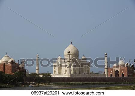 The Taj Mahal seen from the banks of the River Yamuna, Agra, India View Large Photo Image Stock Image - The Taj Mahal seen from the banks of the River Yamuna, Agra, India. Fotosearch