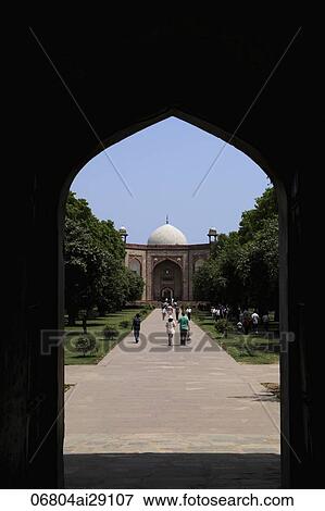 View through an arch of Humayun's Tomb. New Delhi, India View Large Photo Image Stock Photo - View through an arch of Humayun's Tomb. New Delhi, India. Fotosearch