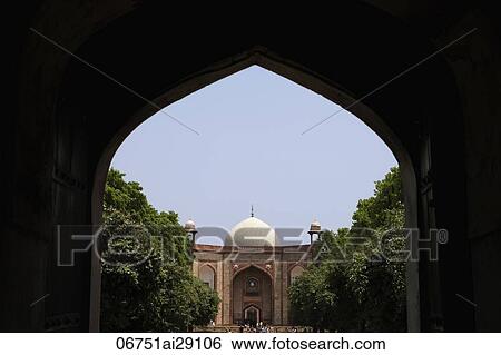 View through an arch of Humayun's Tomb. New Delhi, India View Large Photo Image Stock Photograph - View through an arch of Humayun's Tomb. New Delhi, India. Fotosearch