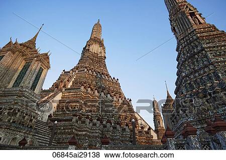 Wat Arun, Temple of Dawn, Bangkok, Thailand View Large Photo Image Stock Photo - Wat Arun, Temple of Dawn, Bangkok, Thailand. Fotosearch