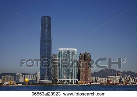 West Kowloon Skyline, Hong Kong, China View Large Photo Image Stock Image - West Kowloon Skyline, Hong Kong, China. Fotosearch