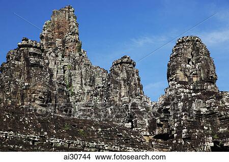 Bayon Temple, Angkor Wat, Cambodia View Large Photo Image Picture - Bayon Temple, Angkor Wat, Cambodia. Fotosearch