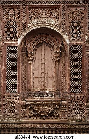 Picture - Lattice window at Mehrangarh Fort, Jodhpur, India. Fotosearch