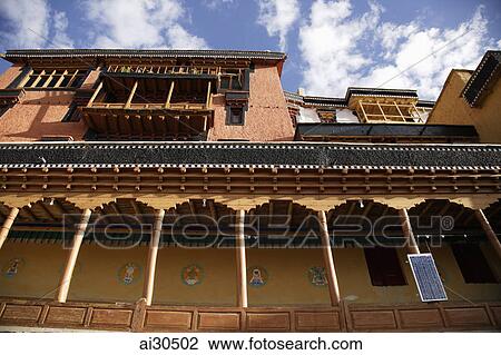 Low angle view of Likir Monastery, Leh, Ladakh, India View Large Photo Image Stock Image - Low angle view of Likir Monastery, Leh, Ladakh, India. Fotosearch