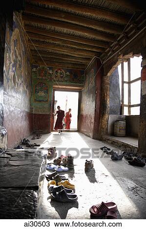 Monks emerging from prayer room, their shoes in the foreground. Likir Monastery, Ladakh, India View Large Photo Image Stock Image - Monks emerging from prayer room, their shoes in the foreground. Likir Monastery, Ladakh, India. Fotosearch