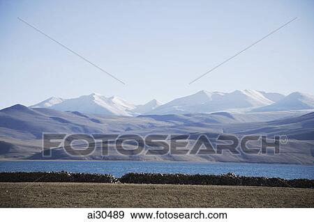 Pangong Lake at the foothills of the Himalayas, Ladakh, India View Large Photo Image Stock Photo - Pangong Lake at the foothills of the Himalayas, Ladakh, India. Fotosearch