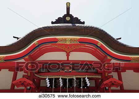 Stock Photography - Roof top of Shinjuku Park Shrine, Japan. Fotosearch