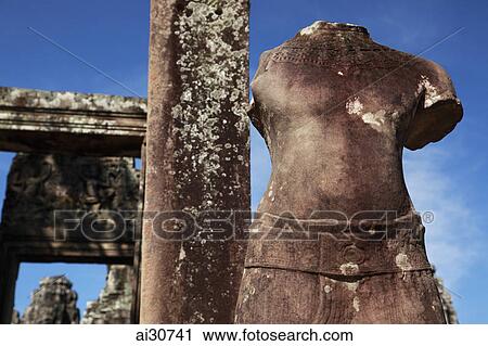 Stock Image - Stone ruins, Angkor Wat, Cambodia. Fotosearch