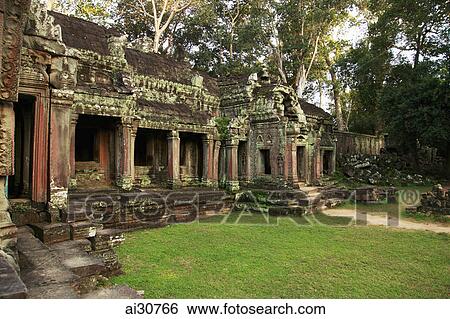 Ta Prohm Temple, Angkor Wat, Cambodia View Large Photo Image Stock Photograph - Ta Prohm Temple, Angkor Wat, Cambodia. Fotosearch