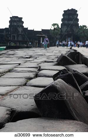 Uneven stones in front of Angkor Wat, Cambodia View Large Photo Image Stock Photo - Uneven stones in front of Angkor Wat, Cambodia. Fotosearch