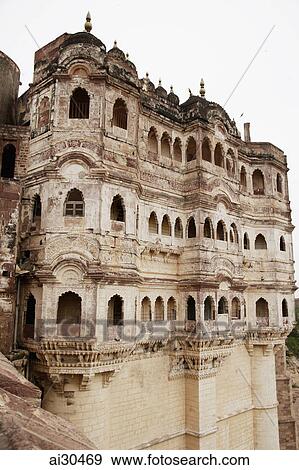 Wall of Mehrangarh Fort, Jodhpur, India View Large Photo Image Stock Photo - Wall of Mehrangarh Fort, Jodhpur, India. Fotosearch