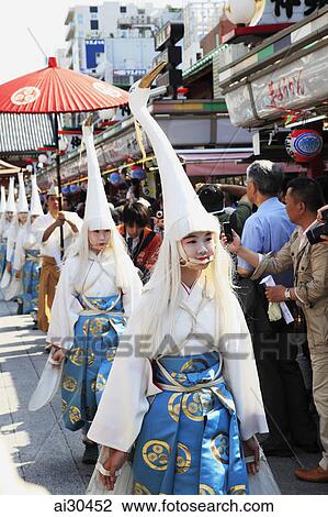 Women dressed in traditional costume during the Sanja Matsuri Festival, Asakusa, Japan View Large Photo Image Stock Image - Women dressed in traditional costume during the Sanja Matsuri Festival, Asakusa, Japan. Fotosearch