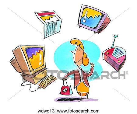 Media View Large Illustration Drawing - Media. Fotosearch