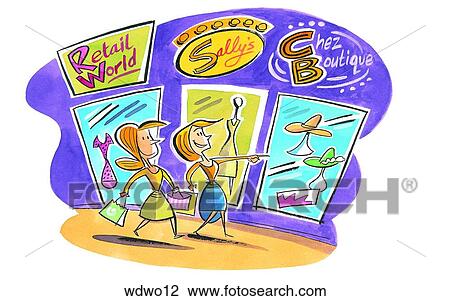 Drawing - Retail. Fotosearch