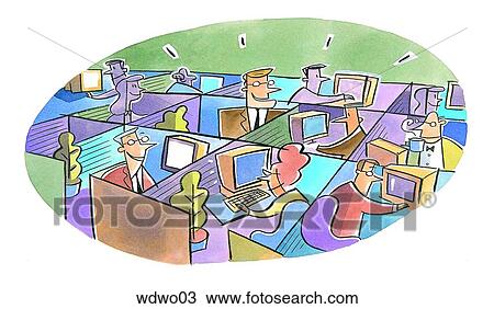 Drawing - Working. Fotosearch