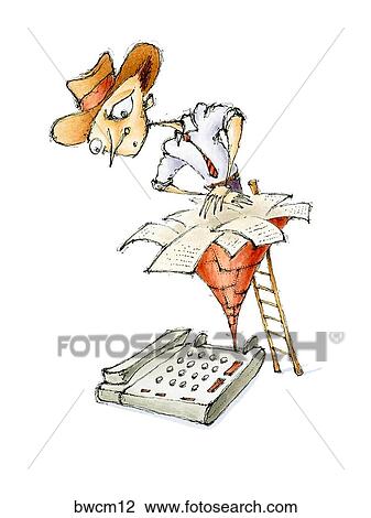 Fax View Large Illustration Drawing - Fax. Fotosearch