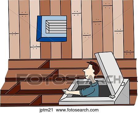 Clip Art - Attic. Fotosearch