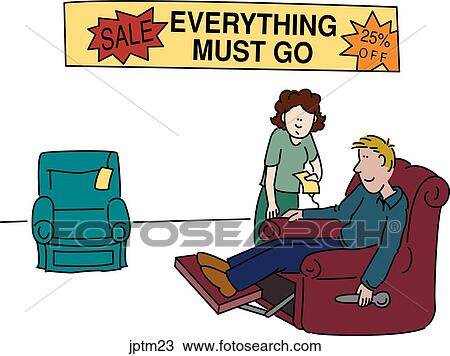 Furniture Shopping View Large Illustration Drawing - Furniture Shopping. Fotosearch