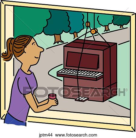 Moving a Piano View Large Illustration Stock Illustration - Moving a Piano. Fotosearch