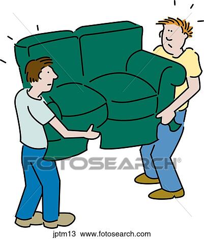 Moving Sofa View Large Illustration Drawing - Moving Sofa. Fotosearch