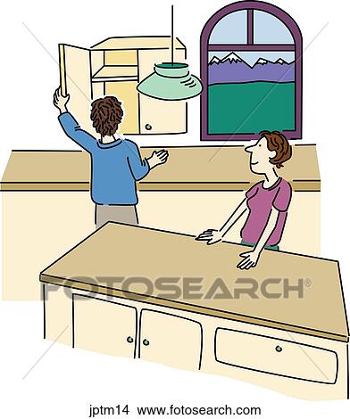 New Kitchen View Large Illustration Stock Illustration - New Kitchen. Fotosearch