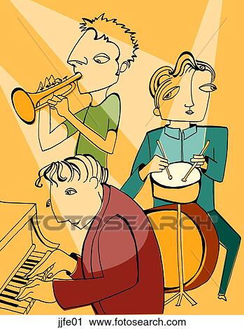Trio View Large Illustration Clip Art - Trio. Fotosearch