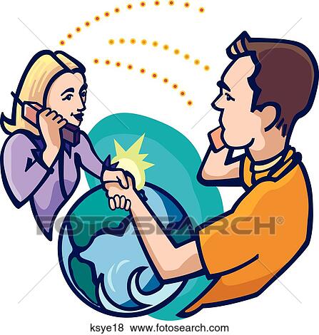 Global Network View Large Illustration Stock Illustration - Global Network. Fotosearch