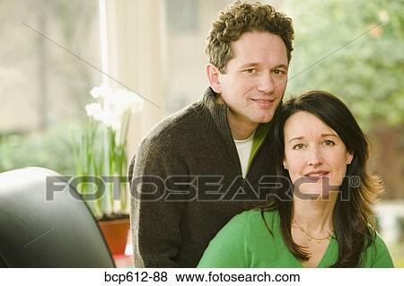 Portrait of couple at home View Large Photo Image Stock Photo - Portrait of couple at home. Fotosearch
