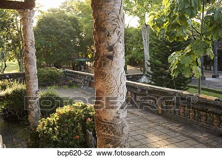 Carved pillars and gardens in Vietnamese Imperial City View Large Photo Image Stock Image - Carved pillars and gardens in Vietnamese Imperial City. Fotosearch