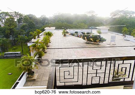 Helicopter on roof of Vietnamese presidential palace View Large Photo Image Stock Photograph - Helicopter on roof of Vietnamese presidential palace. Fotosearch