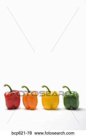 Stock Photo - Multicolored sweet bell peppers. Fotosearch
