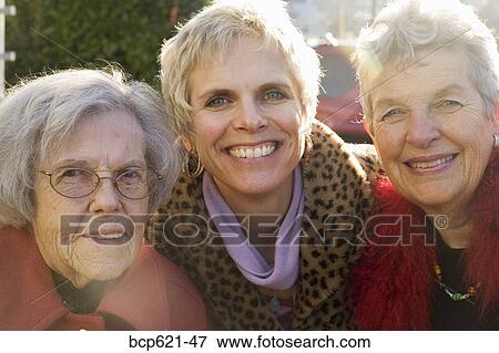 Portrait of three generations of women View Large Photo Image Stock Photo - Portrait of three generations of women. Fotosearch