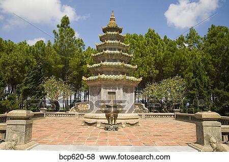 Vietnamese pagoda on terrace with trees View Large Photo Image Stock Photo - Vietnamese pagoda on terrace with trees. Fotosearch