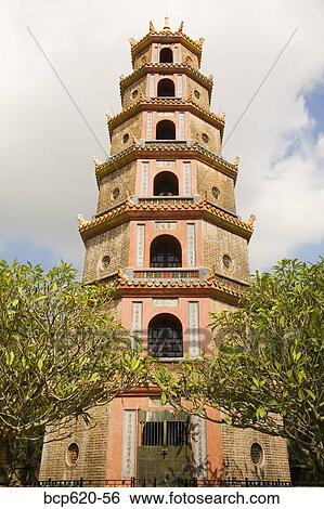 Vietnamese pagoda with trees and clouds View Large Photo Image Stock Photograph - Vietnamese pagoda with trees and clouds. Fotosearch