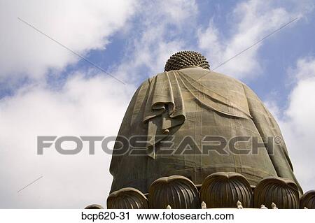 View of back of Buddha statue and sky View Large Photo Image Stock Image - View of back of Buddha statue and sky. Fotosearch