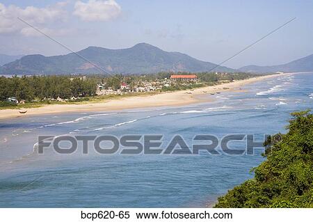 View of Vietnamese town with mountains and sea View Large Photo Image Stock Photography - View of Vietnamese town with mountains and sea. Fotosearch