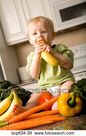 baby, banana, bell pepper, biting, boy, carrot View Large Photo Image Stock Photo - baby, banana, bell pepper, biting, boy, carrot. Fotosearch