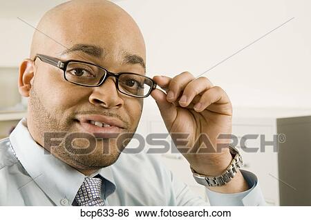 balding, eyeglasses, close up, businessman, african ethnicity View Large Photo Image Stock Photograph - balding, eyeglasses, close up, businessman, african ethnicity. Fotosearch